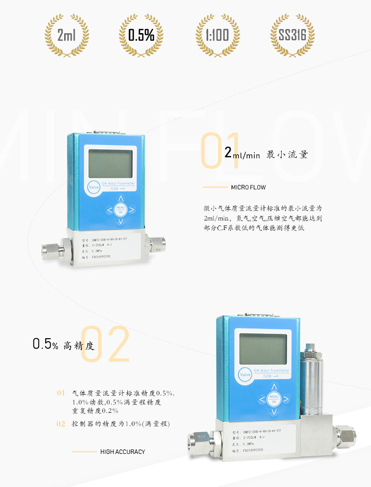 微小氣體質量流量計2